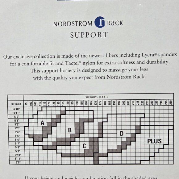 2 Nordstrom Support Pantyhose 9298R Control Top Sheer Toe Navy Off Black Size A - Picture 4 of 7